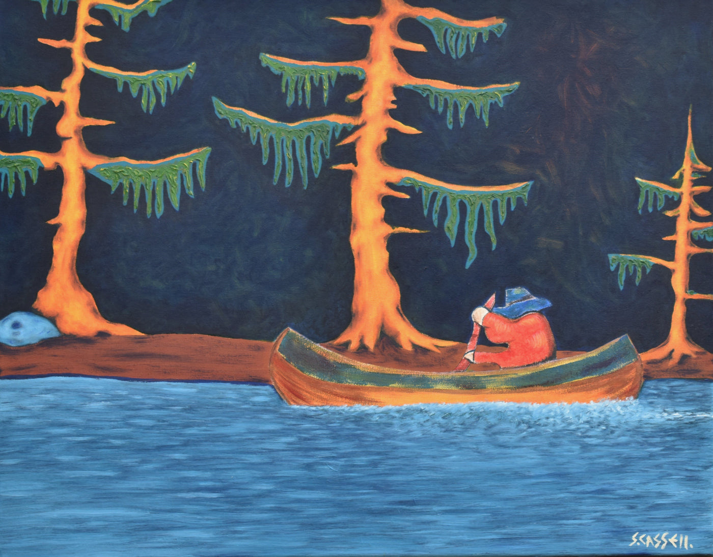 A Paddle on the Rideau Oil Painting